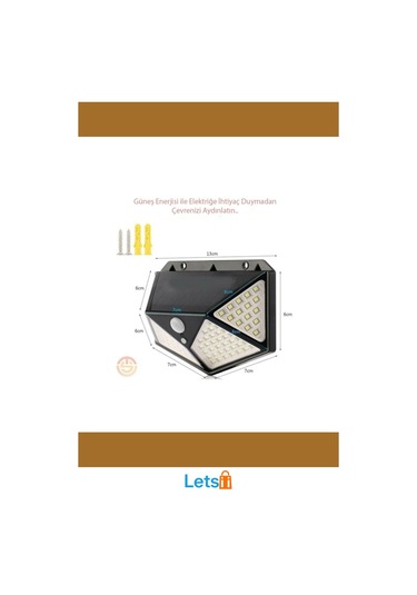 Güneş Enerjili 100 Ledli Bahçe Aydınlatma Lambası Çok Renkli