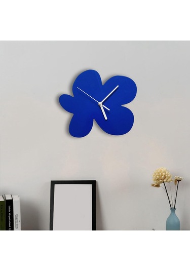 Suntek Çocuk Masa Süslemeleri İçin İskandinav Duvar Saati Sevimli Sessiz Hareketi Saat Mavi