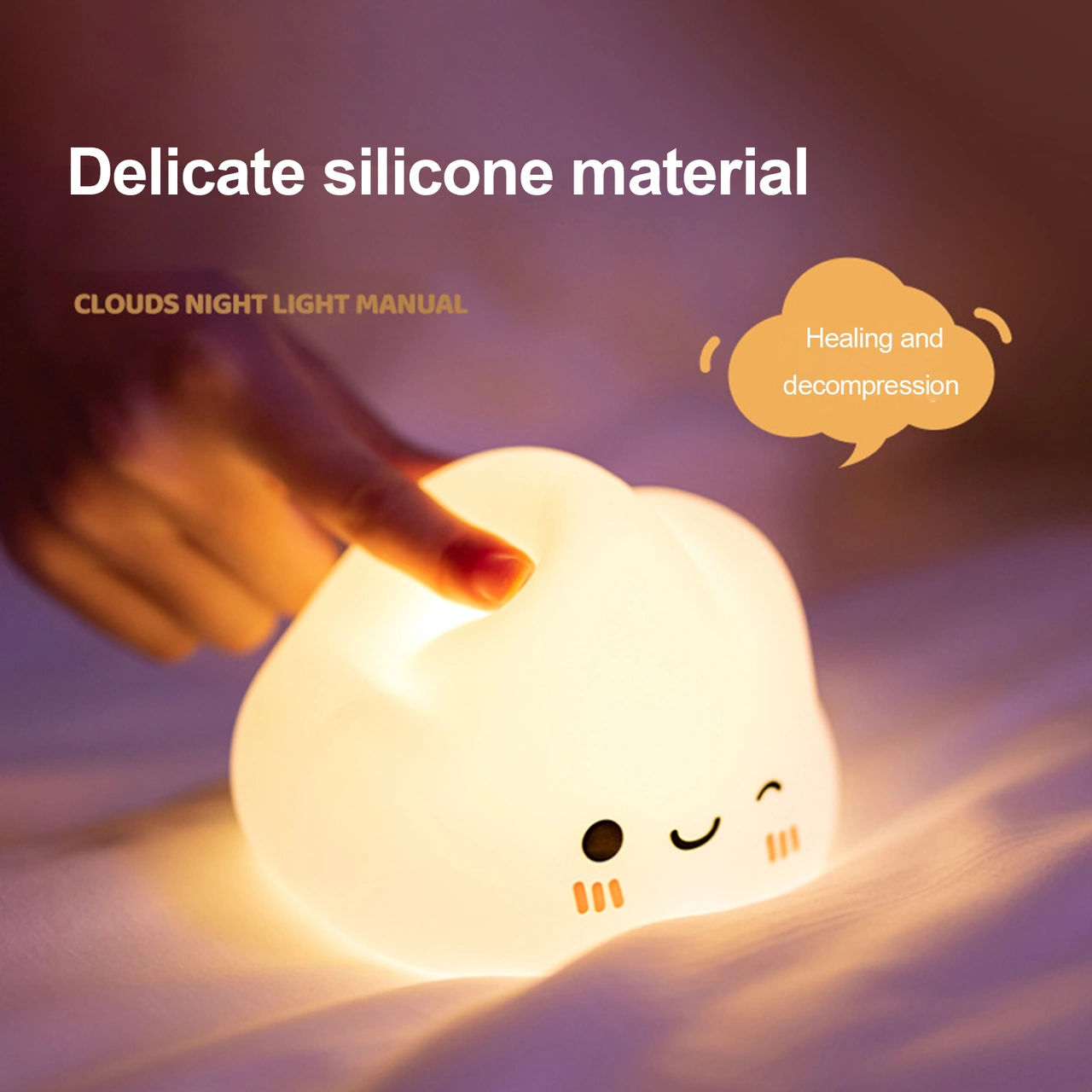 Folinda Anne-bebek Uyku Lambası: Yumuşak Işık, 5 Seviye Ayar, 30 Dakika Zamanlayıcı, 400mah Pil, Silikon Materyal, Beyaz Renk, Dokunarak Aç/kapat Diğer