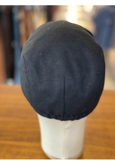 İngiliz London Model Kaşe Kumaş Kasket Şapka Siyah