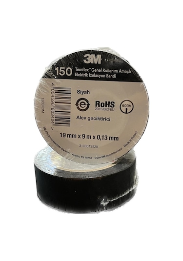 3M Temflex İzole Elektrik Bantı İzole Bant 10 Lu Paket