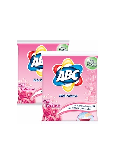 ABC Elde Yıkama Toz Çamaşır Deterjanı Gül Tutkusu 2 x 600 G