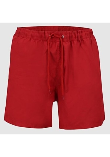 Ltb Beli Bağlama Detaylı Basıc Kırmızı Deniz Şort