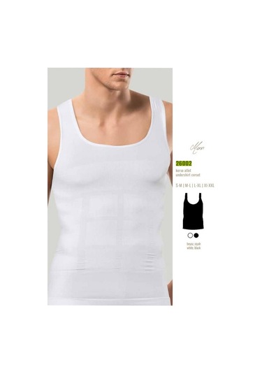 Mısfit 26002 Erkek Askılı Atlet Korse Siyah