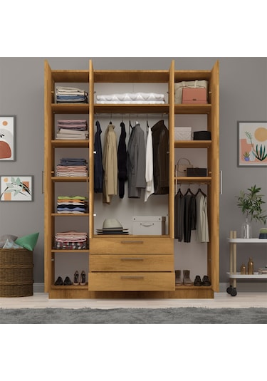 4 Kapaklı Gardırop 160cm Petra