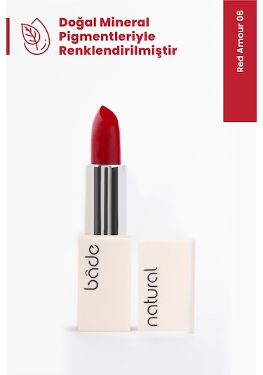 Bade Natural Nemlendirici Ruj Red Amour 06 %100 Doğal