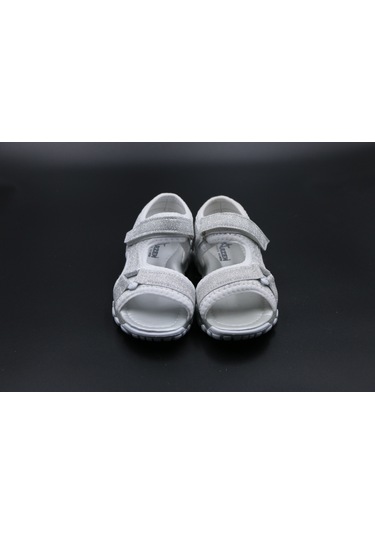 Ayakkabımood Arz Ortopedik Taban Kız Çocuk Sandalet Ayakkabı Beyaz-Gümüş