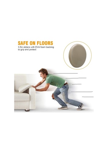 Novahub 16 Parça Mobilya Kaydırıcı Yeniden Kullanılabilir Ağır Mobilya Taşıyıcı 3,5 İnç Yuvarlak Sürgü Siyah