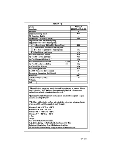 Arçelik 2080 MultiMode EB 300 LT 5 Çekmeceli Dikey Derin Dondurucu