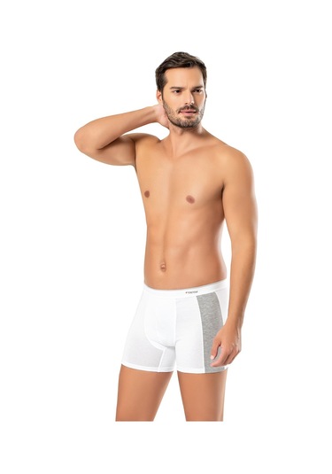 Erdem Beyaz Pamuk Elastan Boxer 1427 Beyaz