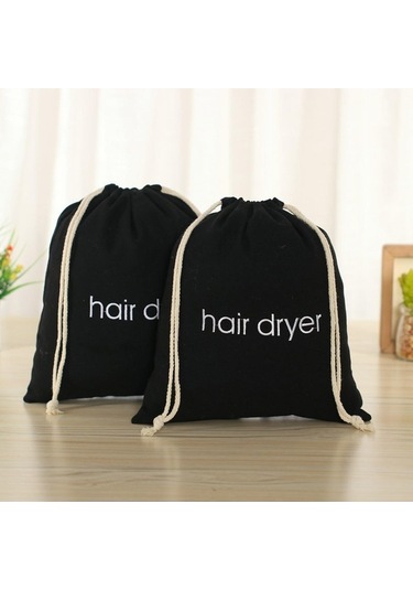 Pazly Suntek Siyah Siyah Saklama Saç Makinesi Kurutma Çantası Bağcıklı Kp Siyah