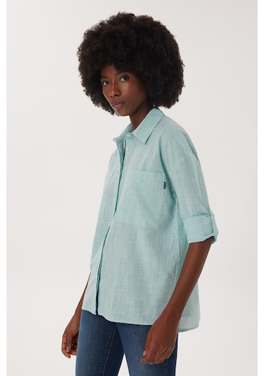 Lee Cooper Mındy Kadın Dokuma Gömlek Mınt 16052 Mınt Mint Yeşili