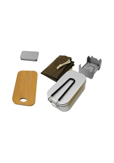 Ganzhoushop Yürüyüş Yemeği Tarzı Soba Soba Seti Pişirme Öğle Kutusu Katlanır Kamp Kamp Için Alkol A Ws Çok Renkli