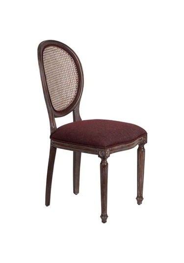 Madalyon Hazeranlı Ahşap Klasik Sandalye Koyu Ceviz