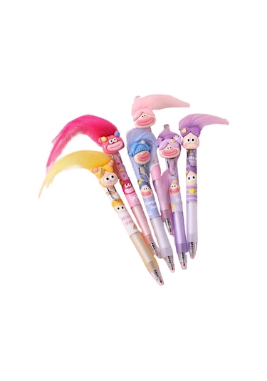 Karikatürlü Jel Tükenmez Kalem 6 Adet