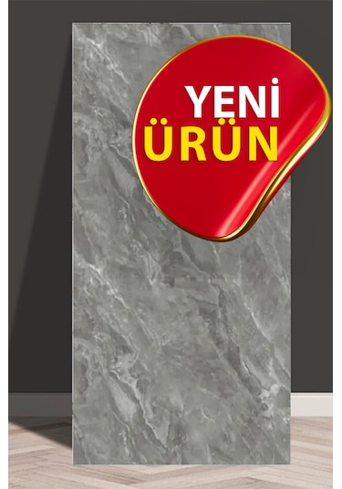 10 Adet 60x30 Kendinden Yapışkanlı Gri Pvc Panel Gri