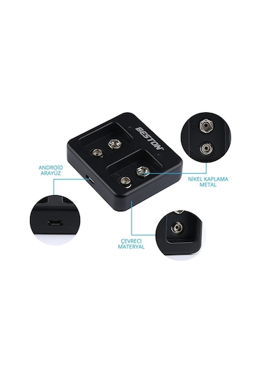 Beston M7005 Siyah 2 X 9 Volt Pil Şarj Cihazı 4533