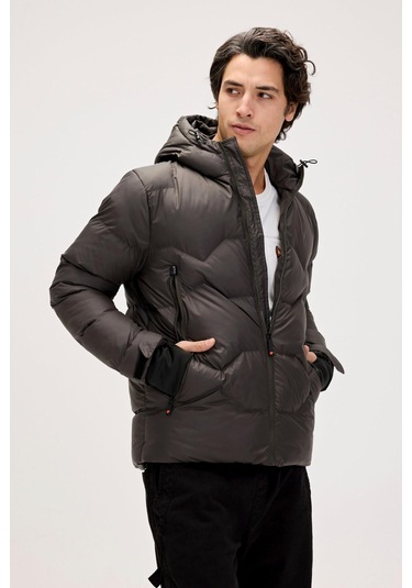 Bad Bear 24.02.15.002 Axel Puffer Coat Erkek Ceket Asphalt
