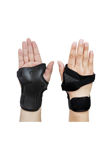 Geeksen Çocuk & Yetişkin Kayak, Kayboard, Paten Koruyucu Eldivenleri - Sert Plastik Korumalı, Soluklu Spandex, Boyutu M, Siyah Diğer