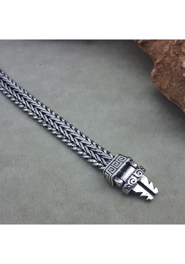 925 Ayar Gümüş Yeni Model Erkek Bileklik 5.5  Mm