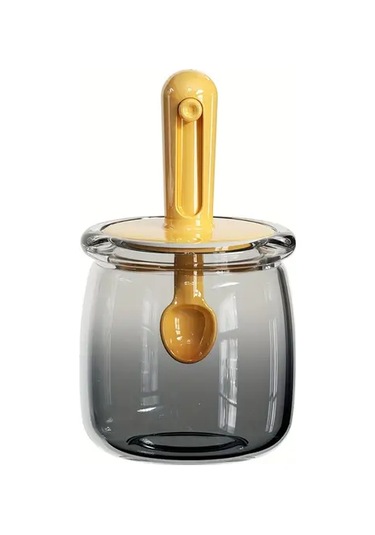 Elmpaly Yeşil 1 Adet Gradyan Cam Baharat Kavanozu Kapaklı Hava Geçirmez Saklama Kabı Yeşil