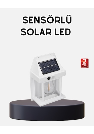 Solar Sensörlü Dış Mekan Lamba 3 Işık Modlu Ve Ip65 Dayanıklı Renkli