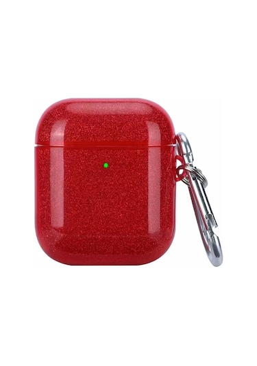 Ekılıf - Airpods 1.nesil Uyumlu - Kılıf Darbelere Karşı Dayanıklı Koruyucu Silikon Kılıf Airbag 17 - Kırmızı