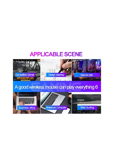 Geeroyoo T-wolf Q13 Kablosuz Fare - 3 Dpı Ayarı, Şarj Edilebilir, Sessiz Tıklama, Pc/laptop İçin Ergonomik Tasarım Diğer