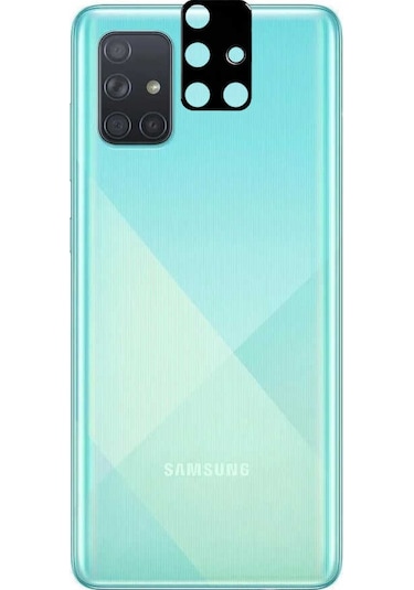 Galaxy A71 Zore 3D Kamera Camı Siyah