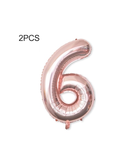 2 Adet 40 Inç Alüminyum Folyo Numarası Balonlar Doğum Günü Düğün Nişan Partisi Dekor Çocuk Balosu Malzemeleri 6-champaign Altın