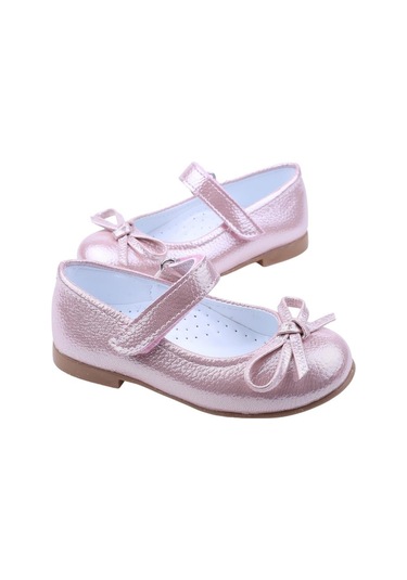 Papuç Sepeti Ortaç-2079 Kız Bebek Balerin Rugan Babet Ayakkabı 001