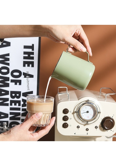 Dianziye 304 Paslanmaz Çelik Renkli Akrilik Uçlu Kahve Latte Çubuk, Ev Ve Café İçin Süt Köpükü Ve Latte Artı 350ml Mor Degrade Diğer