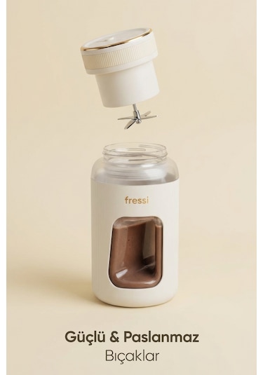 Fressi FR-BL07 220 W Kişisel Taşınabilir Şarjlı Öğütücü Smoothie Blender