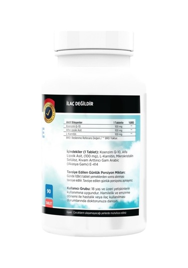 Coenzyme Q-10 100 Mg 90 Tablet + Vitamin D3 Vitamin K2 20 Ml