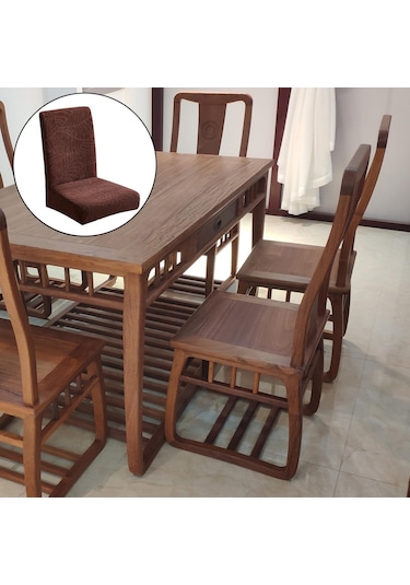 Dolıty Yemek Sandalyesi Kılıfları Yıkanabilir Koyu-kahve koyu kahve