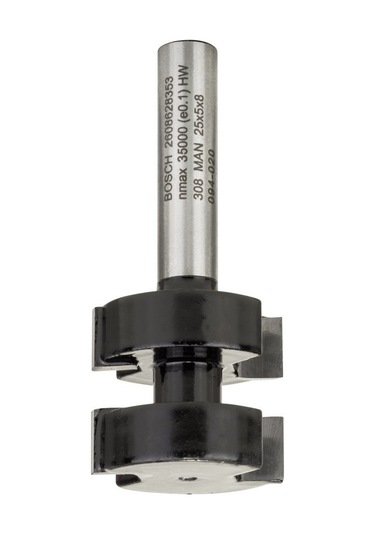 Bosch Standard Seri Ahşap İçin Çift Oluklu. Sert Metal Dilli Birleşim Frezesi 8x25x58MM - 2608628353