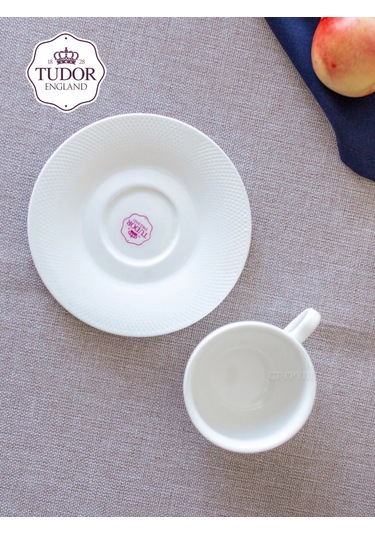 Tudor England Royal Sutton 90 Ml Kahve Kupası, Tabaklı Ve Kutusunda. 198200184 Beyaz