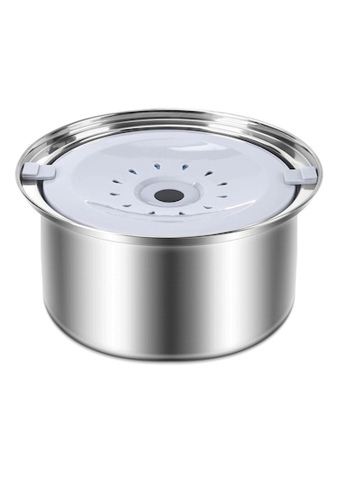 Ecronicword Paslanmaz Çelik Evcil Hayvan Su Kabı Kediler Köpekler 4l W11