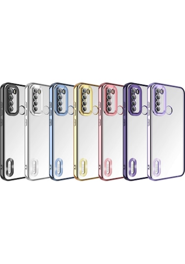 Xiaomi Redmi Note 8 Kılıf Kamera Korumalı Logo Gösteren Zore Omega Kapak
