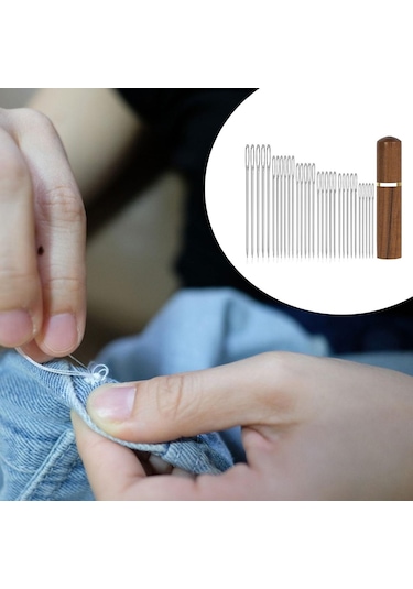 Suntek 30x Büyük Göz Keskin El Dikiş Pimleri Dıy El Sanatları Saklama Kutusu Ile Yapımı