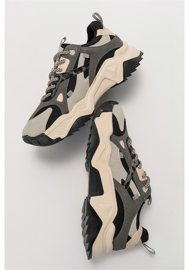 Luvishoes Lecce Buz-siyah Kadın Spor Ayakkabı Buz - Siyah