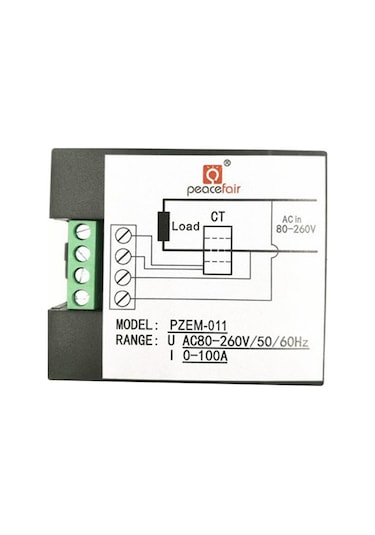 Suofeng 80-260v Ac 100a Dijital Ekranlı Voltmetre Ampermetre Güç Ve Enerji Ölçer, Geniş Lcd Ekran