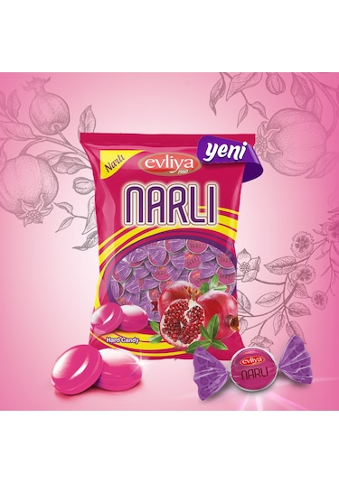 Evliya Şekerleme Narlı Sert Şeker 350 G