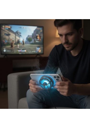 Mercansa Manyetik Telefon Ve Tablet Soğutucu - Güçlü Sessiz Fanlı, Hızlı Isı Dağıtıcı Mobil Cihaz Soğutma Aparatı S25 Radiator Renkli