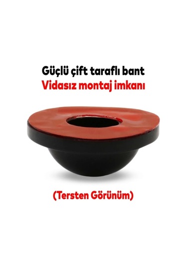 Silikon Kapı Stoperi Siyah 3 Adet Tamponu Kendinden Yapışkanlı Siyah Kapı Kolu Stopu