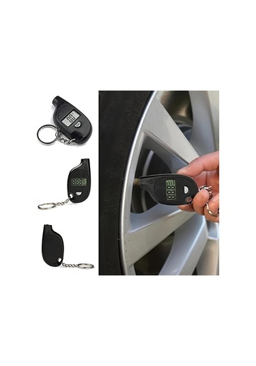 Hightower 1 Adet Dijital Göstergeli Araç Lastik Basınç Ölçer Pille Çalışan Taşınabilir Tüm Araçlarla Uyumlu