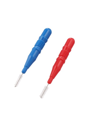 Samdoo Ağız Bakımı Aletleri: 2mm Kırmızı Ve 2.5mm Mavi Diş Arası Fırçalar, Yumuşak Telli, Aile İçin Uygun, 30 Adet Paket