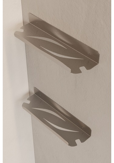 Zift Unique 2 Adet Paslanmaz Çelik İnoks Banyo Şampuan Rafı, Yapışkanlı Ve Vidalı Duş İçi Düzenleyici Askılık Diğer