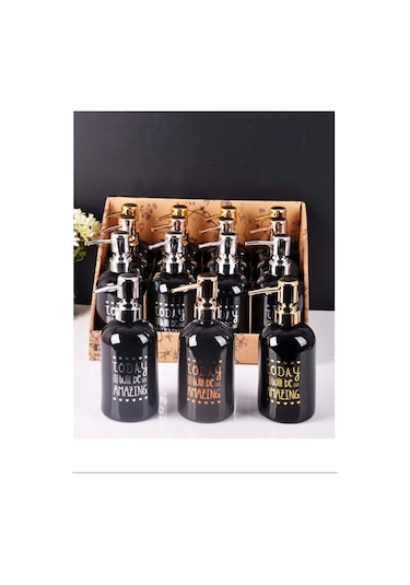 Yaldızlı Siyah Sıvı Sabunluk 1 Adet Royaleks-paçi400708 Çok Renkli