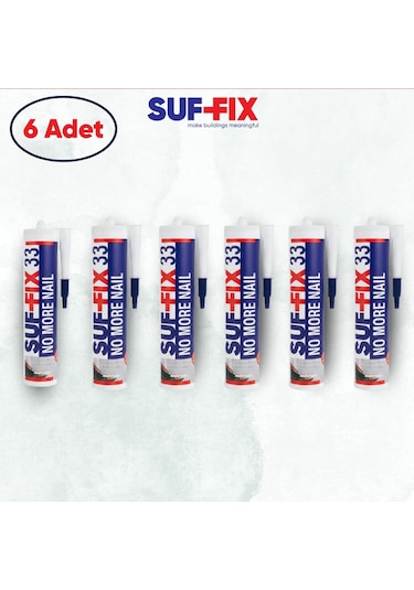 Suf-fix 33 Akrilik Sıvı Çivi 280ml 6 Adet - Ekonomik Paket Montaj Yapıştırıcı Adet-6 Adet